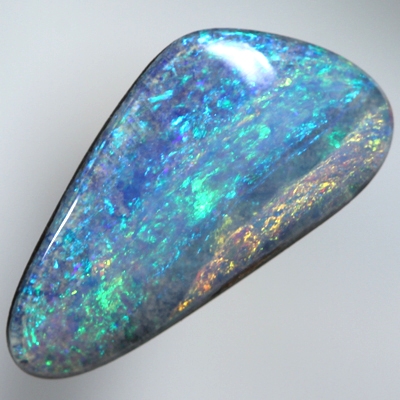 SOLID BOULDER OPAL Sparkling fresh greens and blue, colour always
